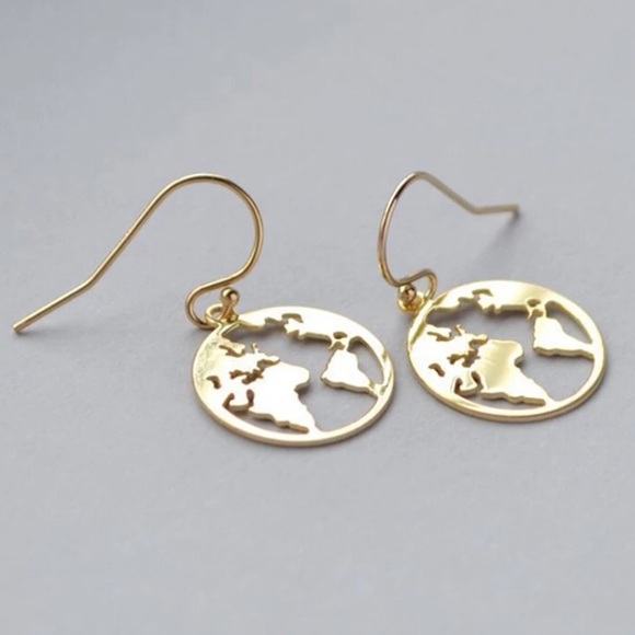 Urban Outfitters Jewelry - Wanderlust World Map Earrings